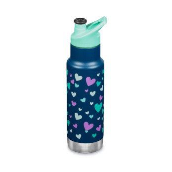 Детская термобутылка Klean Kanteen Insulated Kid Classic Narrow, Navy Hearts, 355 мл