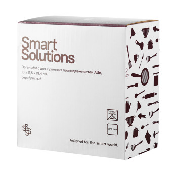 Органайзер для кухни Smart Solutions Atle, 18х11,5х19,4 см, серебристый