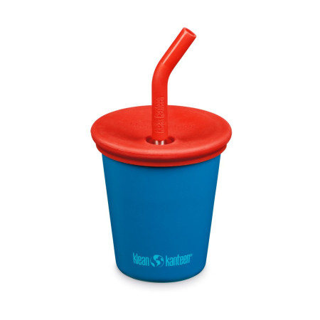 Детский стакан одностенный с трубочкой Klean Kanteen Kid Cup Straw Lid Mykonos Blue, 296 мл