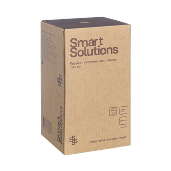 Кружка с ситечком Smart Solutions Jaunt, 540 мл, черная