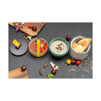 Супница Smart Solutions Meals, 800 мл, светло-серая/зеленая