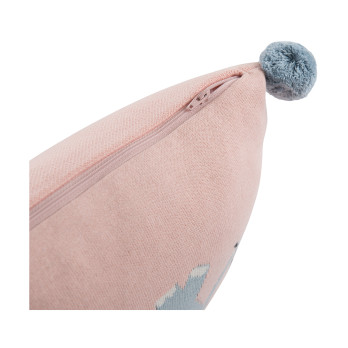 Подушка декоративная с помпонами Слоник lou из коллекции tiny world 35х35 см