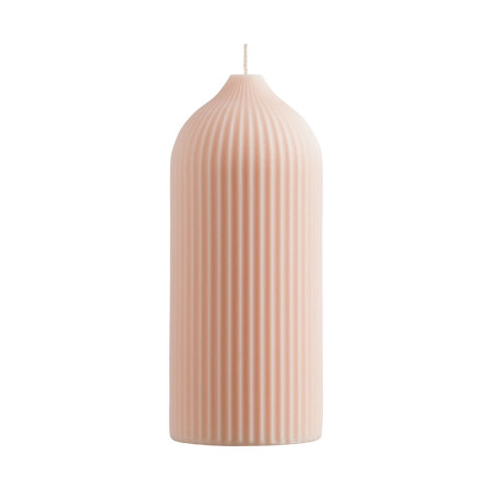 Свеча декоративная бежево-розового цвета из коллекции edge, 16,5 см
